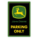 Plechová cedule John Deere - Parking Only, 40 x 60 cm