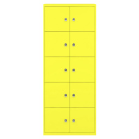 BISLEY LateralFile™ Lodge, s 10 uzamykatelnými boxy, výška vždy 375 mm, zinková žlutá