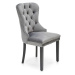 Židle Miya dřevo/samet černá/šedá 54x60x100