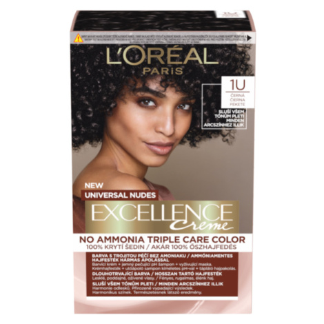 L'Oréal Paris Excellence Creme Universal Nudes permanentní barva na vlasy 1U Černá