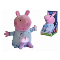 Peppa Pig 2v1 plyšový usínáček hrající + světlo, modrý, 25 cm