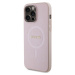 Guess PU Saffiano MagSafe kryt iPhone 15 Pro Max růžový