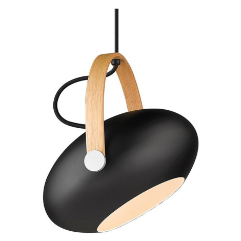 Halo Design 734344 - Lustr na lanku DC 1xE27/40W/230V pr. 26 cm černá/dub 734344