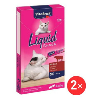 Vitakraft pochoutka Cat Liquid Snack hovězí a inuline 2 × 90 g