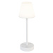 Stolní lampa bílá včetně LED dobíjecí s dotykovým stmívačem - Renata