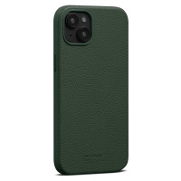 Woolnut kožený kryt pro iPhone 15 Plus tmavě zelený