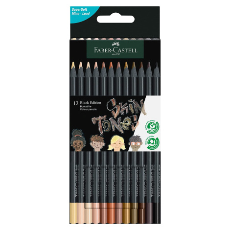 Faber-Castell Faber-Castell, 116414, Black Edition, Supersoft, sada ergonometrických pastelek s 