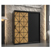 Šatní skříň Abi Osaka Barva korpusu: Černá, Rozměry: 150 cm, Dveře: Osaka + černá