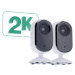 Arlo Essential (Gen.2) 2K vnitřní bezpečnostní kamera, 2 Pack, bílá Bílá