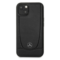 Pouzdro Mercedes černé kůže pro iPhone 14 Plus, case