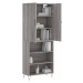 vidaXL Skříň highboard šedá sonoma 69,5 x 34 x 180 cm kompozitní dřevo