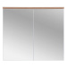 Comad Závěsná koupelnová skříňka se zrcadlem Bali 841 2D bílá/dub votan