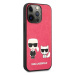 Karl Lagerfeld KLHCP13LPCUSKCP hard silikonové pouzdro iPhone 13 / 13 Pro 6.1" fushia Ikonik Kar