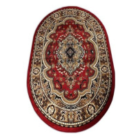 Kusový koberec Alfa červený 06 -200 × 300 cm ovál