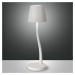 Fabas Luce LED stolní lampa Judy, baterie, IP54, bílá