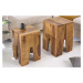 Odkládací stolek 2 ks DAMASEN Dekorhome Sheeshamové dřevo,Odkládací stolek 2 ks DAMASEN Dekorhom