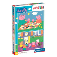 Clementoni - Puzzle 120 Prasátko Peppa piknik 2x60 dílků