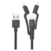 3in1 BRAIDED CABLE 1.2m black EPICO