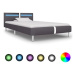 Rám postele s LED šedý umělá kůže 90x200 cm