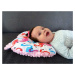 Baby Nellys Oboustanný polštářek s oušky, 30x35cm - Plameňák, minky růžová