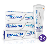 Sensodyne Zubní pasta pro citlivé zuby Rapid 3 x 75 ml