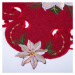 Vánoční červený středový ubrus POISONETTA 85 x 85 cm