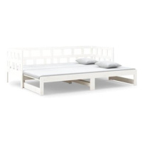 Výsuvná postel bílá masivní borovice 2× (90 × 190) cm , 820233