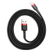 Kabel Baseus Cafule USB Lightning Cable 2.4A 1m (Red+Black) (6953156274983)