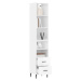 vidaXL Skříň highboard bílá s vysokým leskem 34,5x34x180 cm kompozit