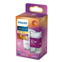 Philips LED Stmívatelná žárovka Philips Warm Glow GU10/6,2W/230V 2200-2700K CRI 90