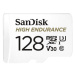 SanDisk MicroSDXC 128GB High Endurance Video U3 V30 + SD adaptér