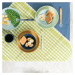 Natty Set jídelní silikonový 2 ks talíř a lžička mint bez BPA