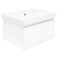 Koupelnová skříňka s umyvadlem SAT Evolution 58x30x44,8 cm bílá mat SATEVO60WMU1