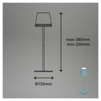Briloner LED stolní lampa Kiki s baterií 3 000K, modrá