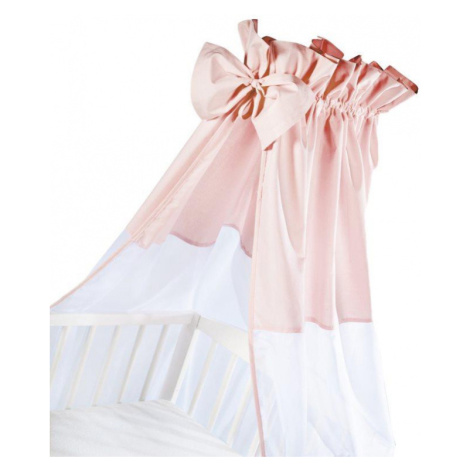 Albero Mio Univerzální baldachýn na postýlku s mašlí růžový