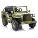 Mamido Dětský elektrický vojenský Jeep Willys 12V7Ah světlé zelený