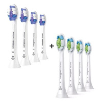 Philips Sonicare Sensitive HX6054/10, 4 ks + Philips Sonicare W Optimal White HX6064/10, 4 ks