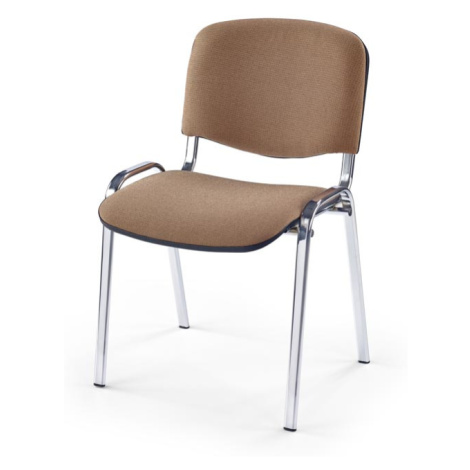 Jednací židle ISO - chrom, béžová látka