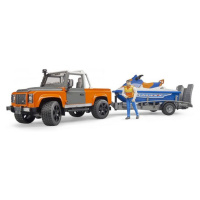Bruder 2599 Land Rover s vodním skútrem a figurkou