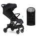 EASYWALKER - Kočárek sportovní Jackey Shadow Black + fusak Jibot ZDARMA