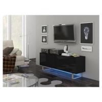 Televizní stolek BOKARO 1, černá/černý lesk, 5 let záruka