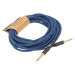 Cascha Professional Line Guitar Cable, Straight, Tweed Blue, 9 m