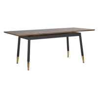 Rozkládací jídelní stůl 160/200 x 90 cm tmavé dřevo s černou CALIFORNIA, 233864