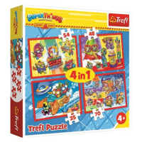 Trefl Puzzle Super Things: Tajní špióni 4v1 (35,48,54,70 dílků)