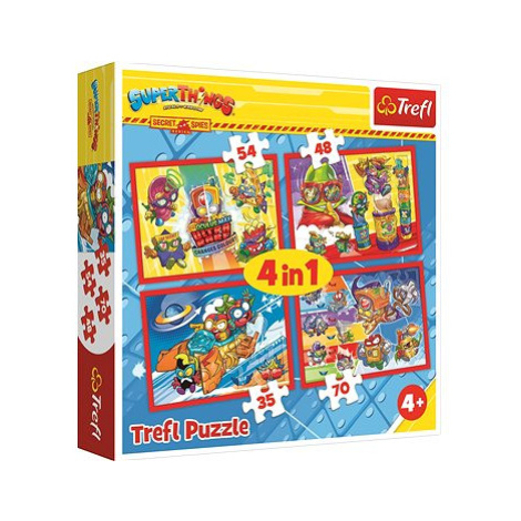 Trefl Puzzle Super Things: Tajní špióni 4v1 (35,48,54,70 dílků)