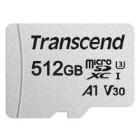 Transcend microSDXC 512GB SDC300S + SD adaptér