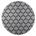 Tmavě šedý pratelný kulatý koberec ø 100 cm – Vitaus