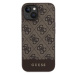 Guess PU 4G Stripe MagSafe Zadní Kryt pro iPhone 15 Brown