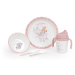 INTERBABY - Jídelní set ZVÍŘÁTKA +6M - růžový