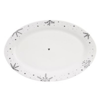 ORION Servírovací talíř VLOČKA 35 × 23,7 cm ovalný, porcelán